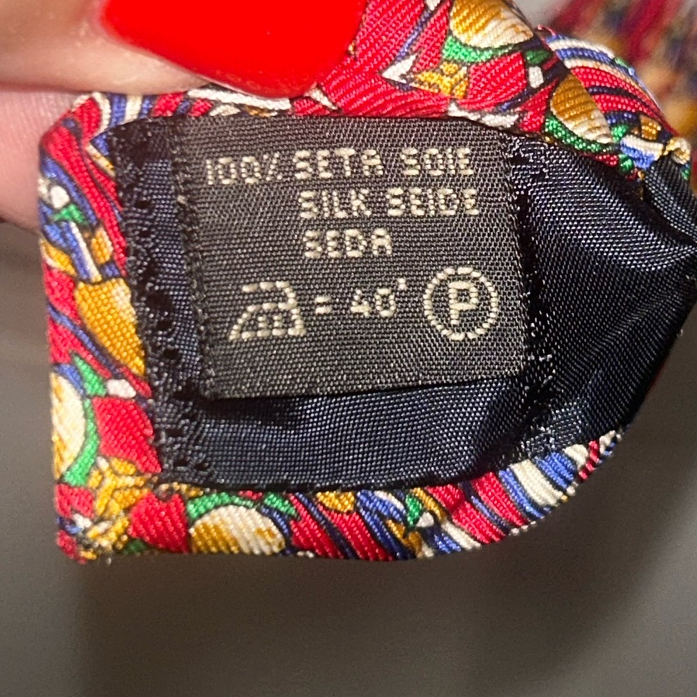 Ermenegildo Zegna Soldiers 100% Silk Necktie/Tie Made in ITALY - Picture 4 of 6